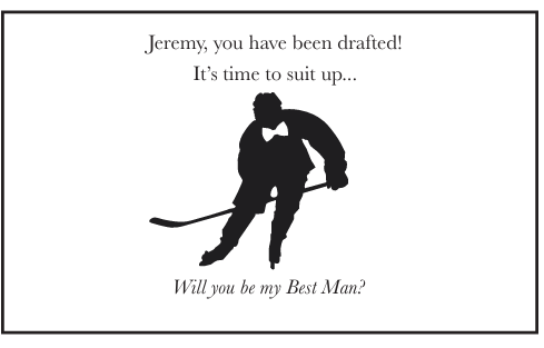 Groomsmen Announcement Card artwork