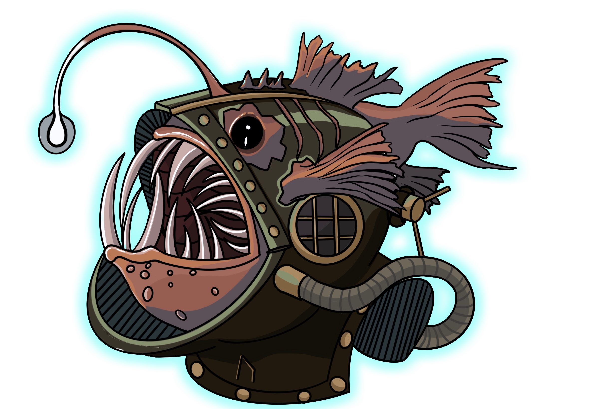 Scuba Angler Illustration