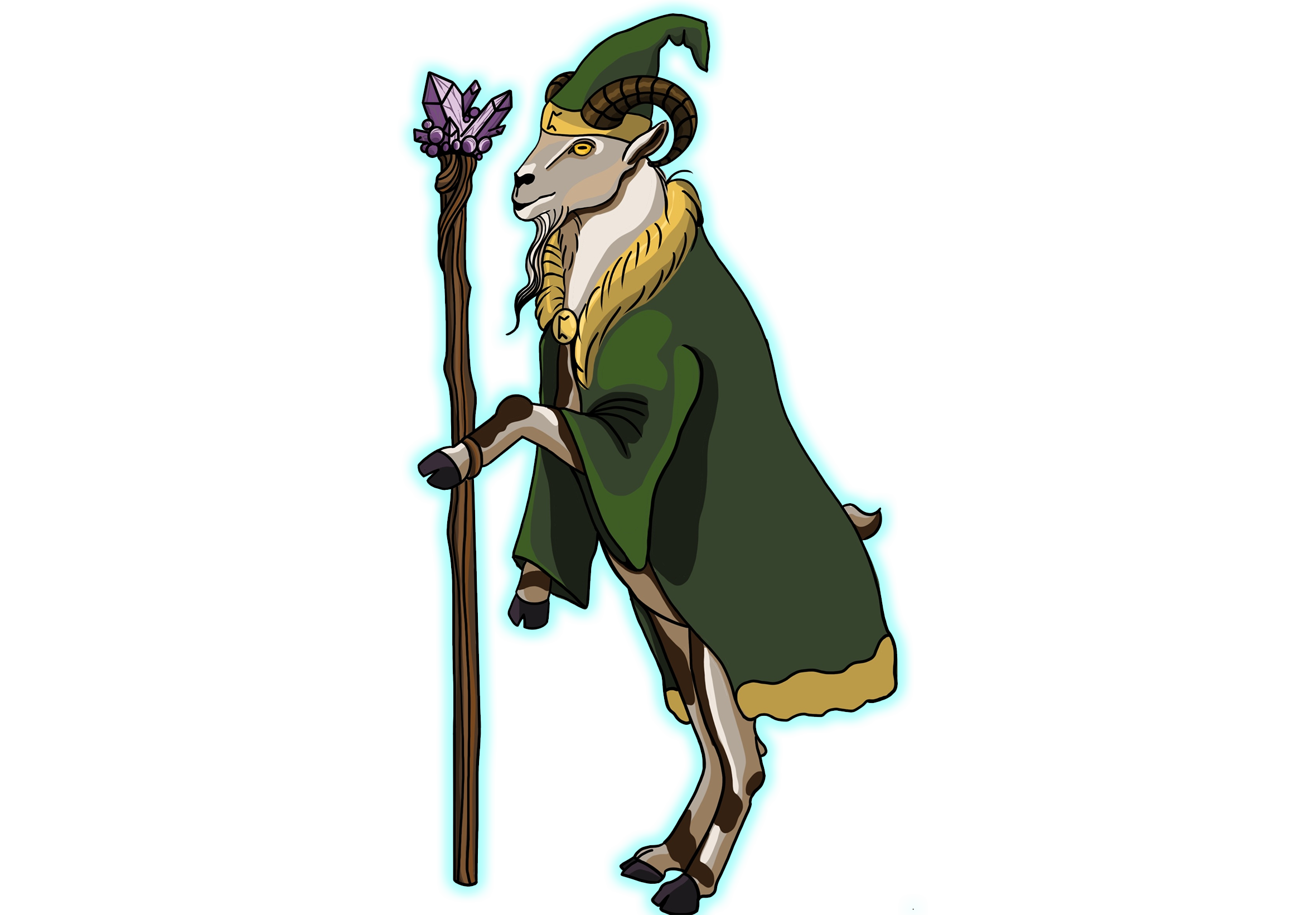 Wizard Goat Illustration
